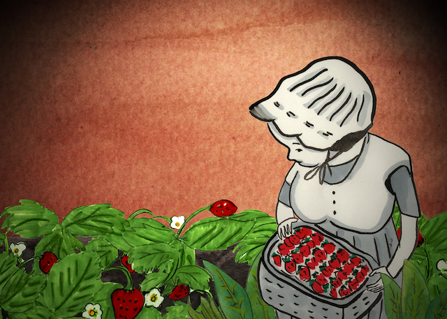 Cindy Mochizuki，Autumn Strawberry，2021年，动画仍然。照片由艺术家提供。