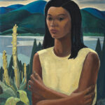 Yvonne McKague Housser, Marguerite Pilot of Deep River (Girl with Mulleins), c. 1936–40, oil on canvas, McMichael Canadian Art Collection, Gift of the Founders, Robert and Signe McMichael, © Estate of Yvonne McKague Housser