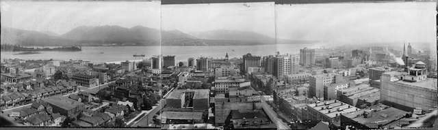Dominion摄影公司1923年温哥华港的全景。档案＃1399-626.1